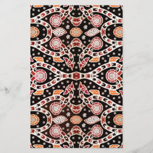 African Batik Climbing Ivy Stationery
