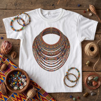 African Beaded Collar Necklace Tribal