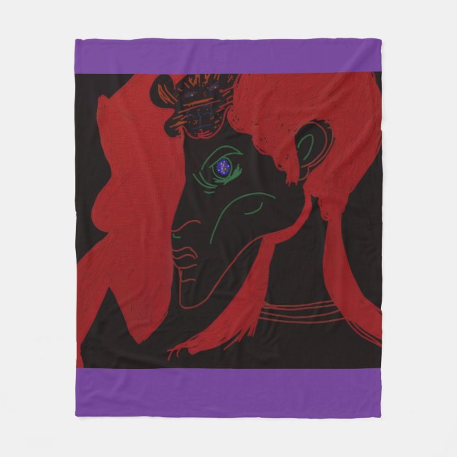 African Beastmaster Queen Fleece Blanket (Front)