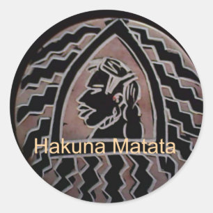 African Beauty: Bongo Maasai Portrait Tribal Art Classic Round Sticker