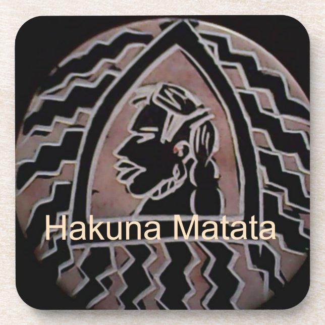 African Beauty: Bongo Maasai Portrait Tribal Art Coaster (Front)