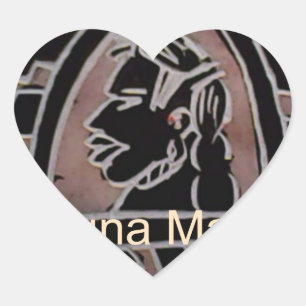 African Beauty: Bongo Maasai Portrait Tribal Art Heart Sticker