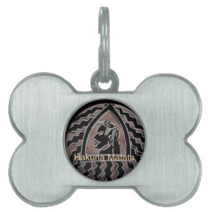 African Beauty: Bongo Maasai Portrait Tribal Art Pet Tag