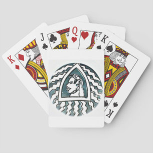 African Beauty Bongo Maasai Portrait Tribal Art  Playing Cards