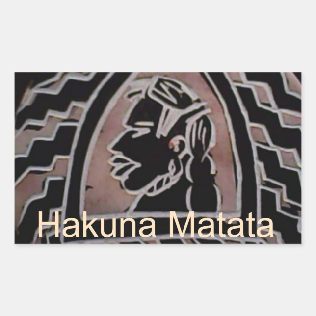 African Beauty: Bongo Maasai Portrait Tribal Art Rectangular Sticker (Front)