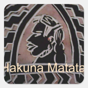 African Beauty: Bongo Maasai Portrait Tribal Art Square Sticker