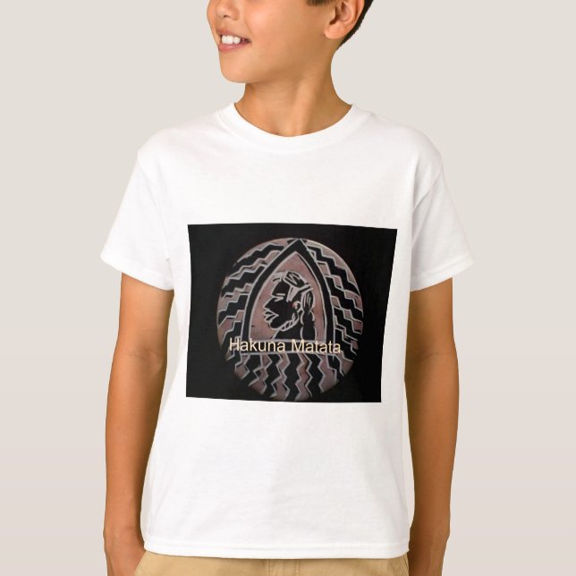 African Beauty: Bongo Maasai Portrait Tribal Art T-Shirt (Front)