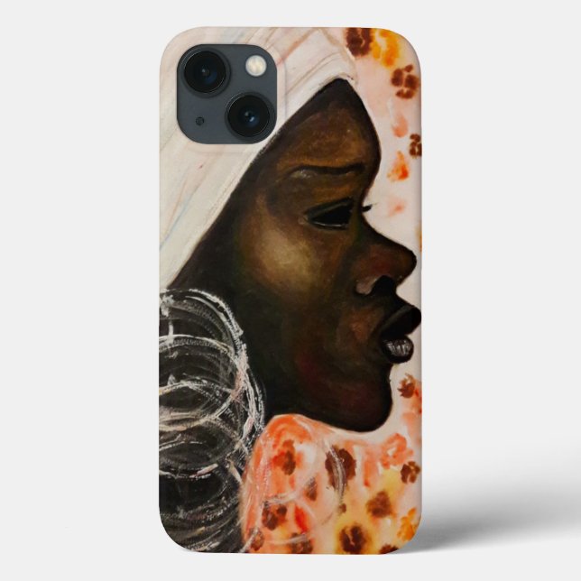 African Beauty Girl - Watercolor Painting Case-Mate iPhone Case (Back)
