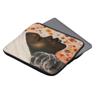 African Beauty Laptop Sleeve Woman Face Painting