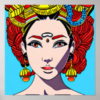 African Beauty Queen Digital art Poster Download