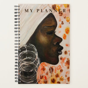 African Beauty - Watercolor Painting -Customisable Planner