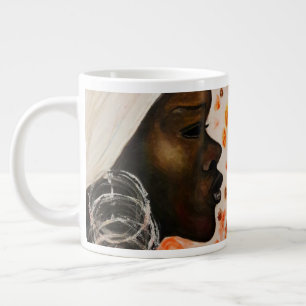 African Beauty - Watercolor Painting - Large Coffee Mug