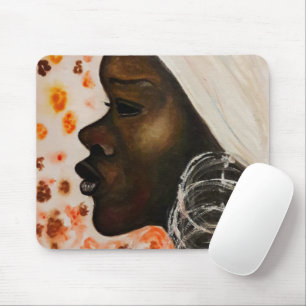 African Beauty - Watercolor Painting Mouse Mat
