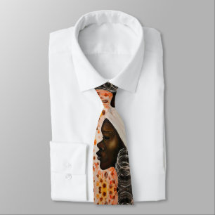African Beauty Woman Neck Ties - Painting
