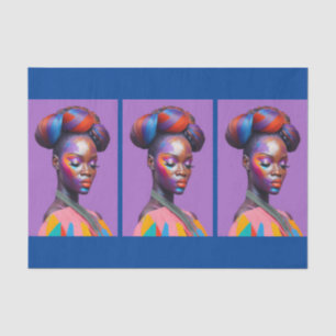 African Beauty Woman Portrait 1      Tissue Paper