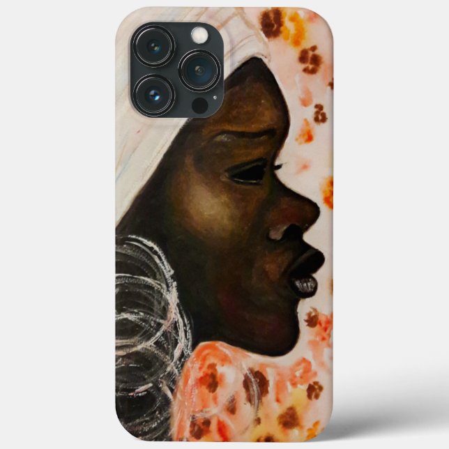 African Beauty - Woman - Watercolor Painting Case-Mate iPhone Case (Back)