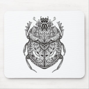 African Beetle Zendoodle Mouse Mat