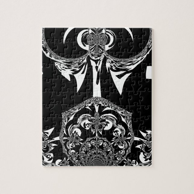 African Black and White Art Print Jigsaw Puzzle (Vertical)