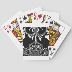 African Black and White Art Print Playing Cards