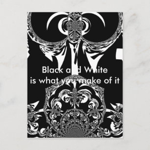 African Black and White Art Print Postcard