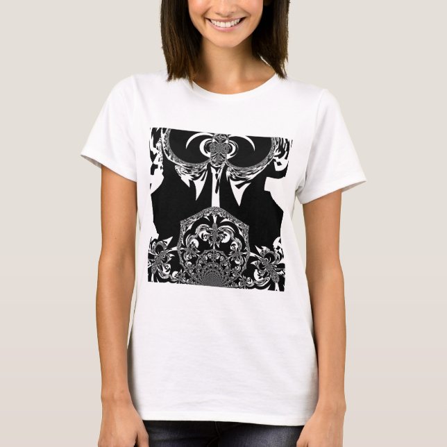 African Black and White Art Print T-Shirt (Front)
