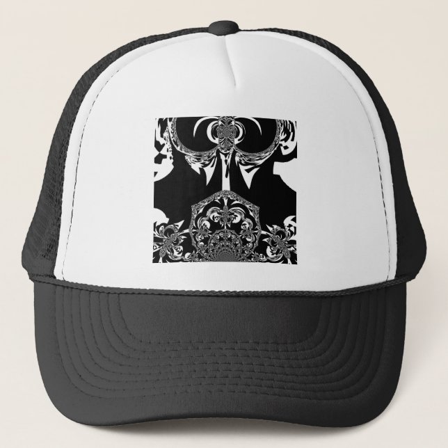 African Black and White Art Print Trucker Hat (Front)