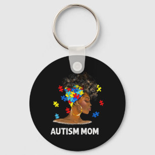 African Black Autism Mum Afro Mother Autism Awaren Key Ring