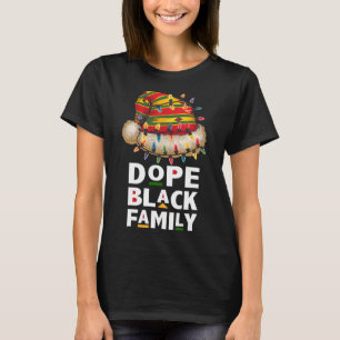 African Black Family Afro Team Santa Matching Chri T-Shirt