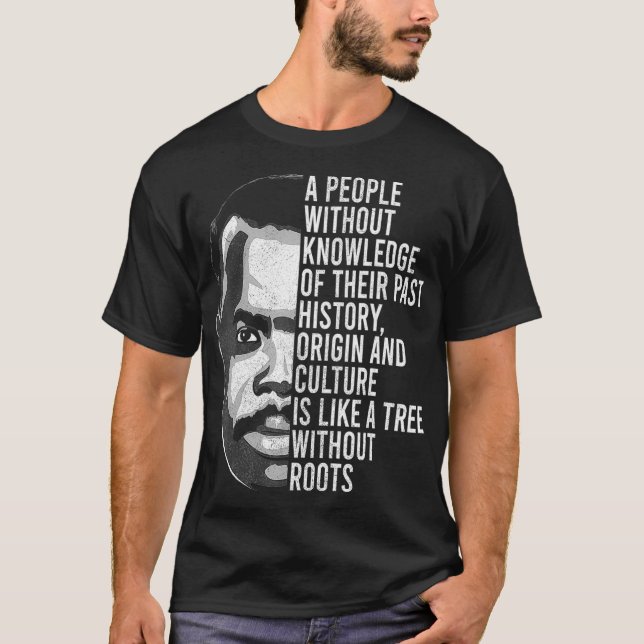 African Black History Men Women Apparel Marcus Gar T-Shirt (Front)