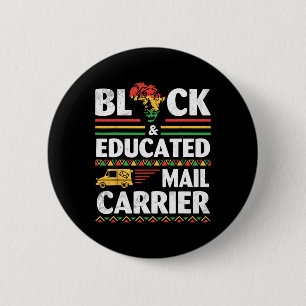 African Black History Month Black And Educated Mai 6 Cm Round Badge