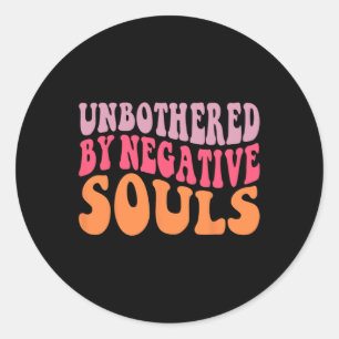 African Black History Month Unbothered By Negative Classic Round Sticker