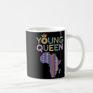 African Black Queen Art For Girl Women Melanin Afr Coffee Mug