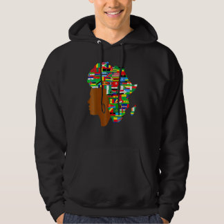 African Black Queen Map Of Africa Black History Wo Hoodie