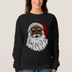 african black santa christmas sweatshirt