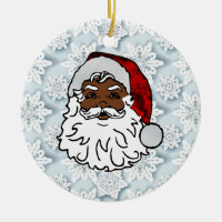 african black santa snowflakes