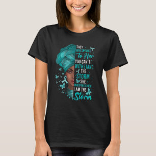 African Black Woman Afro I Am The Storm Cervical R T-Shirt