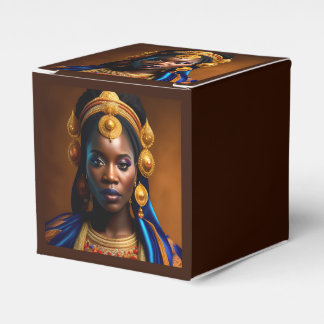 African Black Woman Favour Box