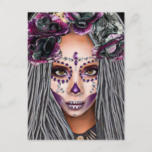 African Black Woman Voodoo Priestsess Fantasy art  Postcard