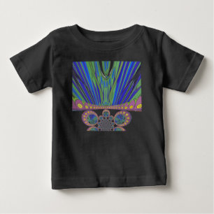 African Blue Purple Decorative Art Design Print Baby T-Shirt