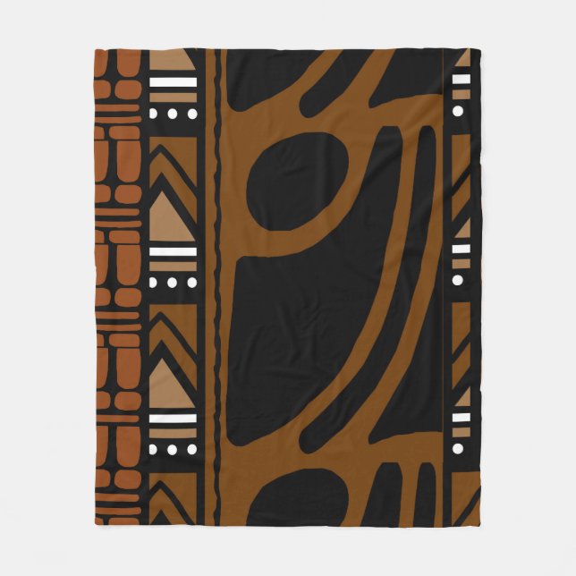 African Bogolan Decorative Blanket (Front)