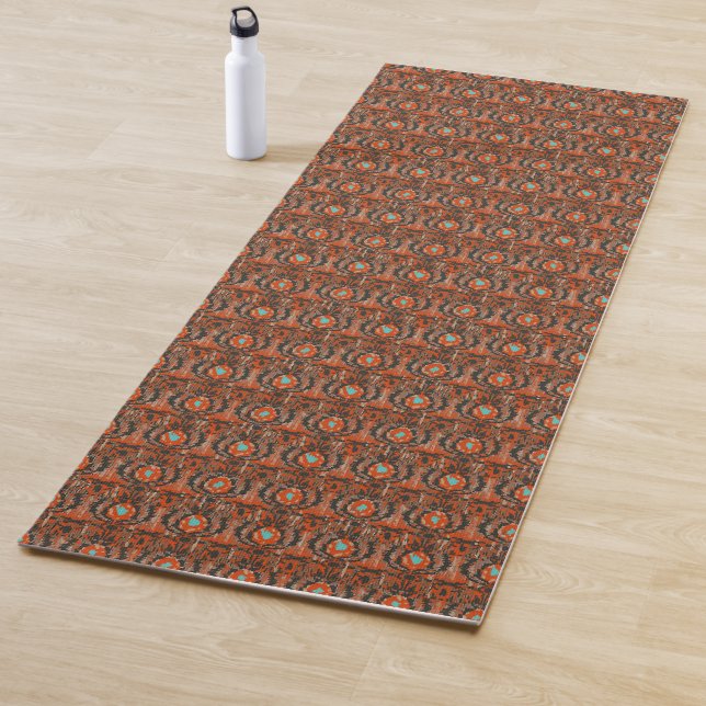 African Boho Earth Tones Two Designs Yoga Mat (In Situ)