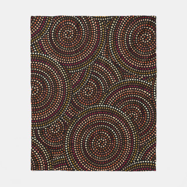 African Boho: Tribal Seamless Art. Fleece Blanket (Front)