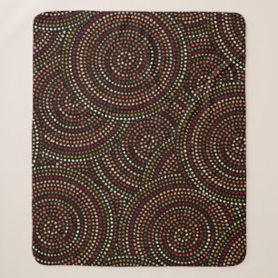 African Boho: Tribal Seamless Art. Sherpa Blanket
