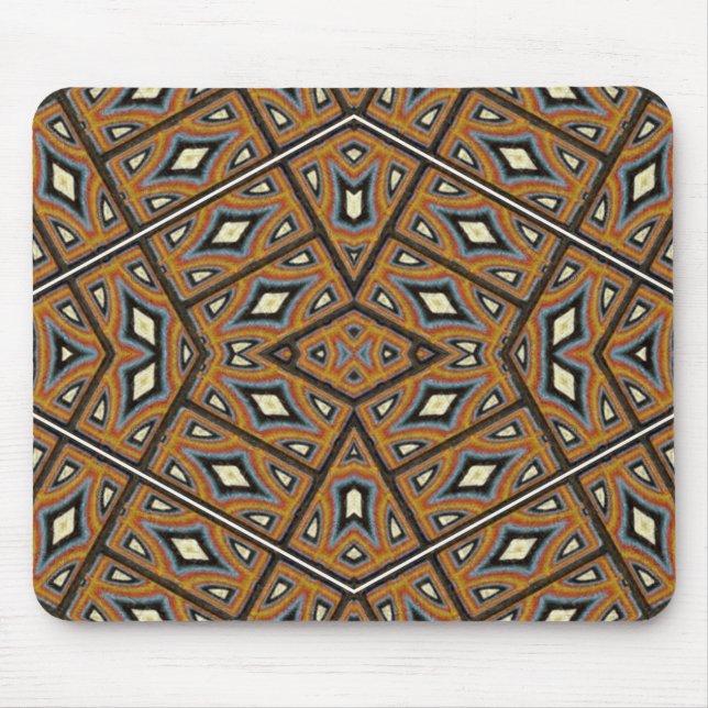 African Bricks Kaleidoscope Mouse Mat (Front)