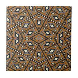 African Bricks Kaleidoscope Tile