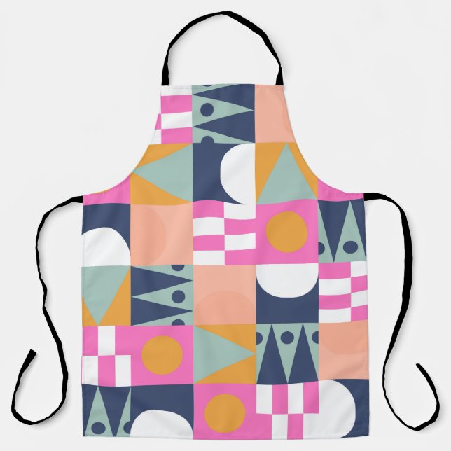 African bright colour block seamless pattern. Geom Apron (Front)
