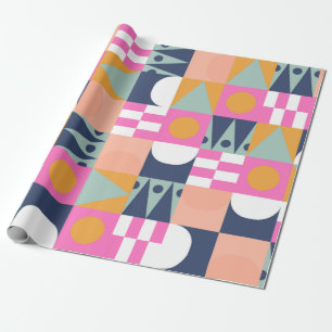 African bright colour block seamless pattern. Geom Wrapping Paper