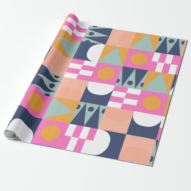 African bright colour block seamless pattern. Geom Wrapping Paper (Unrolled)