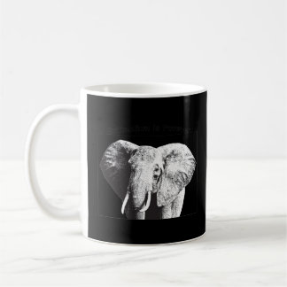 African Bush Elephant Drawing Coffee Mug