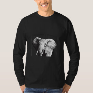 African Bush Elephant Drawing T-Shirt